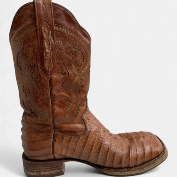 El Herrado Alligator Crocodile Western Cowboy Boots 9.5 - Picture 7 of 13